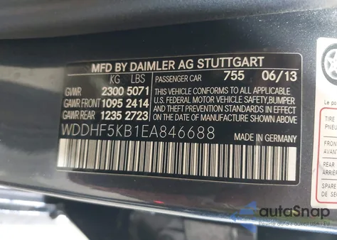 2014 Mercedes-Benz E 350 z USA, uszkodzony, nr VIN WDDHF5KB1EA846688